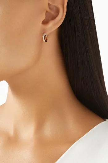 Floating Pear-Cut Diamond Single Huggie in 14kt Yellow Gold