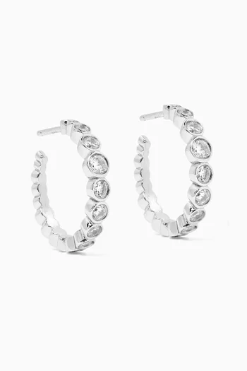 Ottilia Hoop Earrings in 925 Sterling Silver