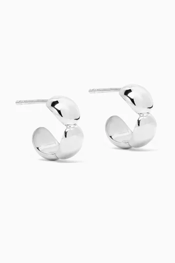 Emberly Hoops in Sterling Silver