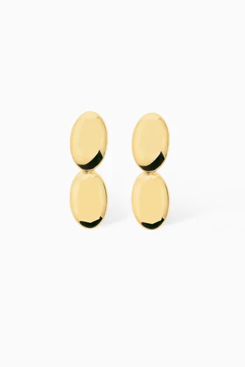 Emberly Oval Earrings in 18kt Gold-plated Sterling Silver