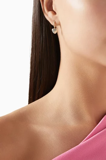 Mini Mila Heart Earrings in 18kt Yellow Gold