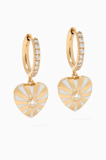 Mini Mila Heart Earrings in 18kt Yellow Gold