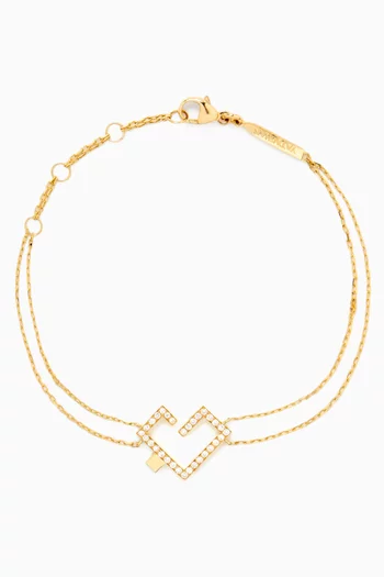 Small Hubb Diamond Bracelet in 18kt Gold