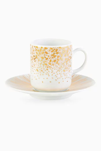 x Razan Alazzouni Dates Spread Tamrah Turkish Coffee Cups & Saucers, Set of 2