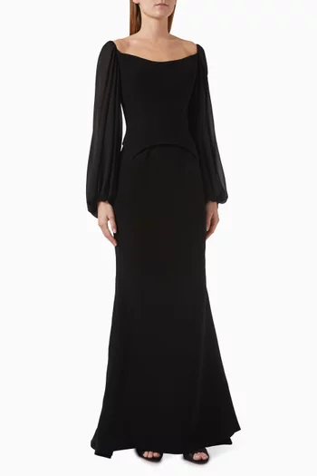 Boat-neck Dress