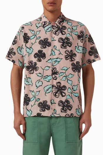 Floral-print Shirt in Cotton