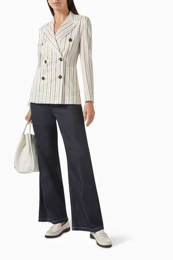 Pensile Striped Blazer in Jersey