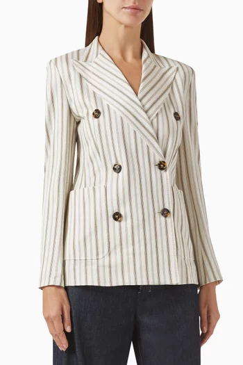 Pensile Striped Blazer in Jersey