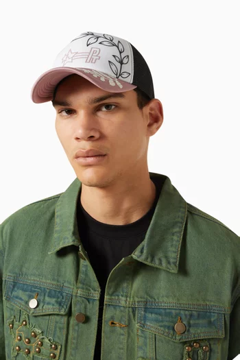 Leaf Logo-print Baseball Cap in Canvas
