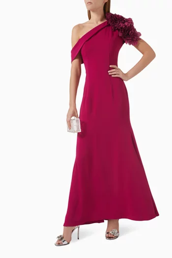 One-shoulder Ruffle Dress