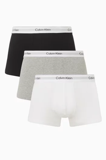 Logo Trunks in Icon Cotton Stretch, Set of 3