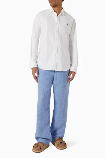 Logo Embroidered Drawstring Pants