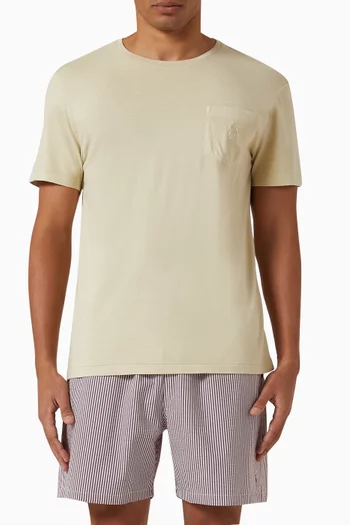 Logo Embroidered T-shirt in Cotton
