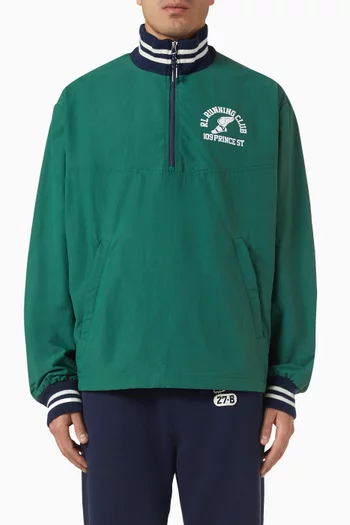 Quarter-zip Graphic Cardigan in Nylon