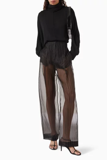 Lenton Wide-leg Pants in Organza