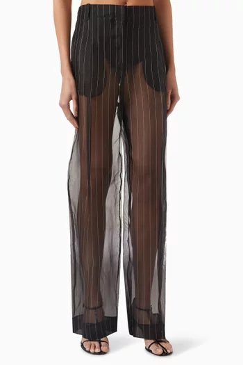 Lenton Wide-leg Pants in Organza