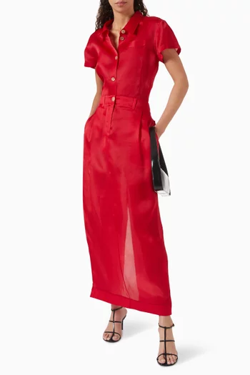 Lucian Maxi Skirt in Silk Organza