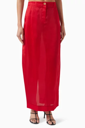 Lucian Maxi Skirt in Silk Organza