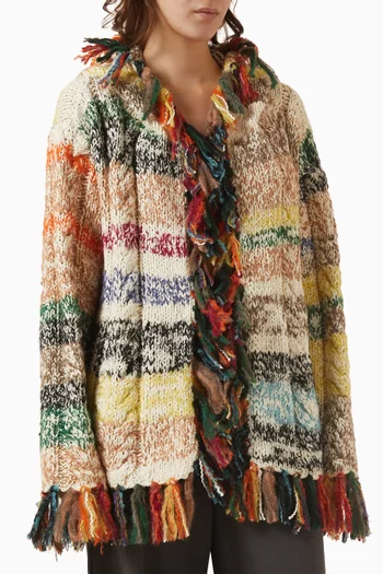 Run Ragged Cardigan in Cotton-knit