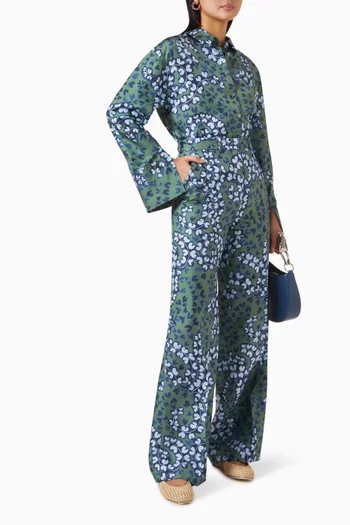Floral-print Pants