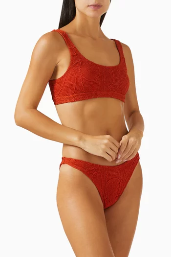 Ambre Jacquard Bikini Set in Nylon Blend