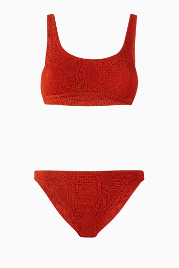 Ambre Jacquard Bikini Set in Nylon Blend