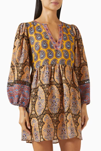 Pietro Mini Smock Dress in Linen