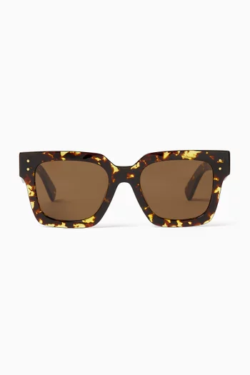 Lunettes Maxi Rectangle Sunglasses in Acetate