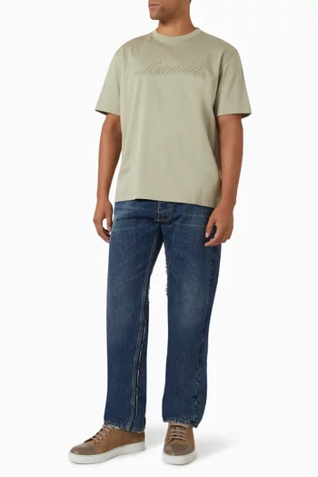 Debossed Logo T-shirt in Cotton