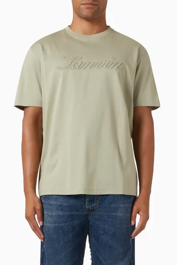 Debossed Logo T-shirt in Cotton