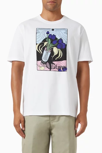Vase Printed T-shirt in Cotton