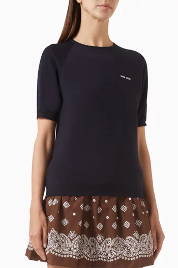Crewneck Sweater in Wool Knit