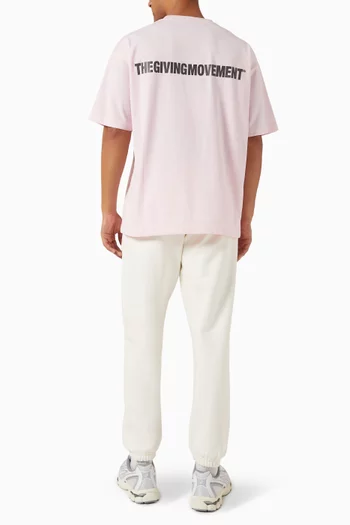 Back-print Oversized T-shirt in Organic Cotton-blend