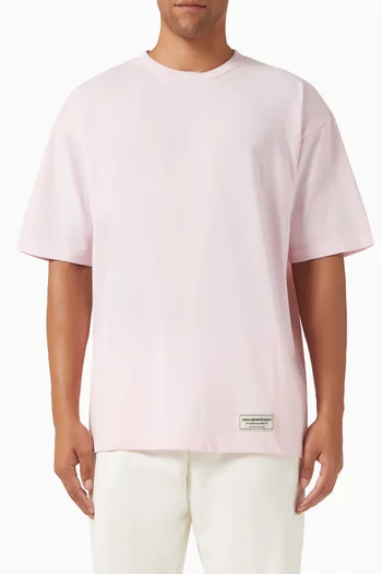 Back-print Oversized T-shirt in Organic Cotton-blend