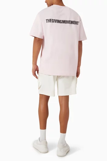 Back-print Oversized T-shirt in Recycled Softskin