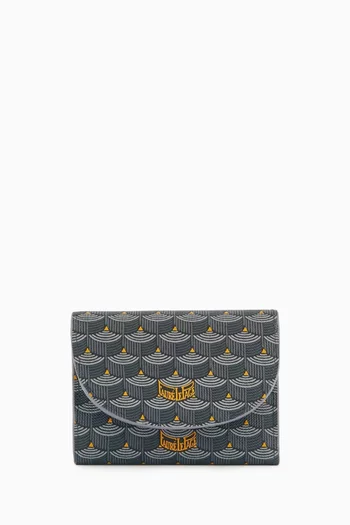 محفظة فوريفر ثلاثية الطي قنب بنقشة حراشف الأفعى