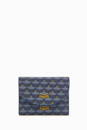 محفظة فوريفر ثلاثية الطي قنب بنقشة حراشف الأفعى