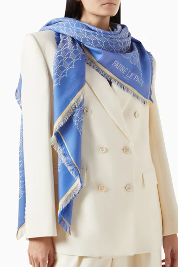 Armure Shawl in Silk-cotton