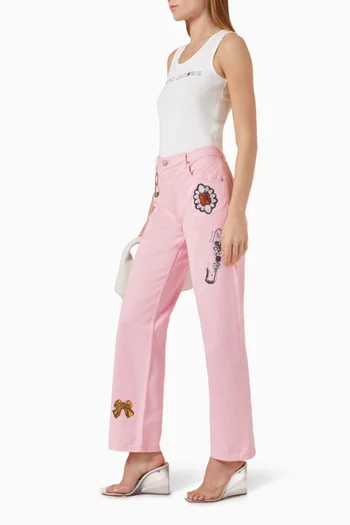 Runway Charm Straight-leg Jeans in Denim
