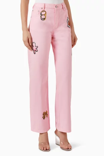 Runway Charm Straight-leg Jeans in Denim