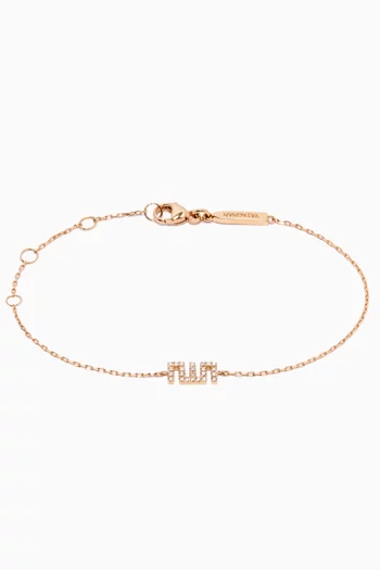 Allah Diamond Bracelet in 18kt Yellow Gold