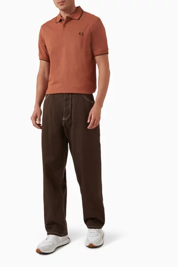 Twin Tipped Polo Shirt in Cotton Piqué