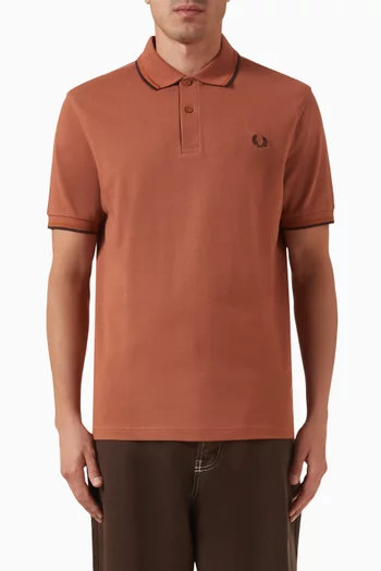 Twin Tipped Polo Shirt in Cotton Piqué