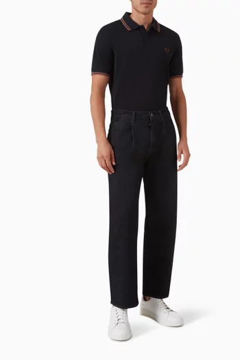 Twin Tipped Polo Shirt in Cotton Piqué
