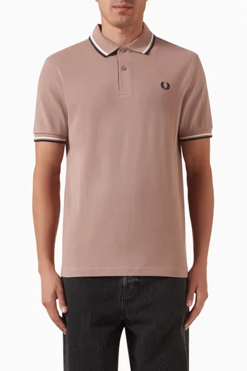 Twin Tipped Polo Shirt in Cotton Piqué