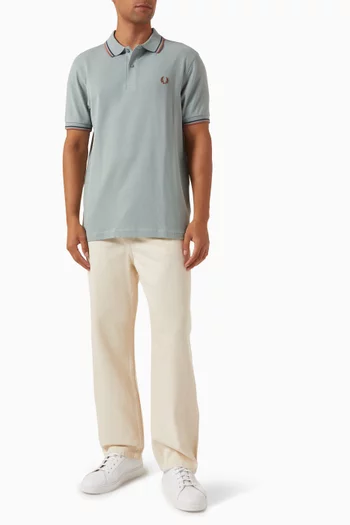 Twin Tipped Polo Shirt in Cotton Piqué