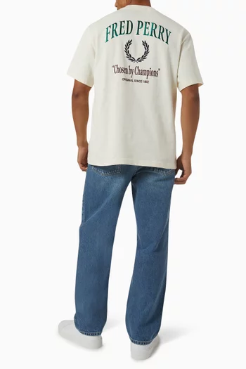 Embroidered Champion T-shirt in Cotton