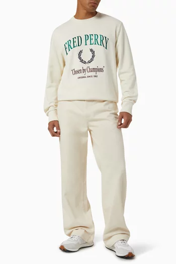Embroidered Champion Sweatshirt in Cotton French Terry