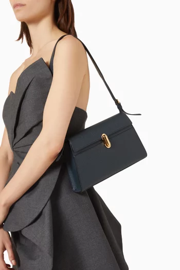 Symmetry Shoulder Bag in Grained Leather