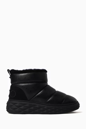 Xan Logo-embossed Platform Boots in Leather